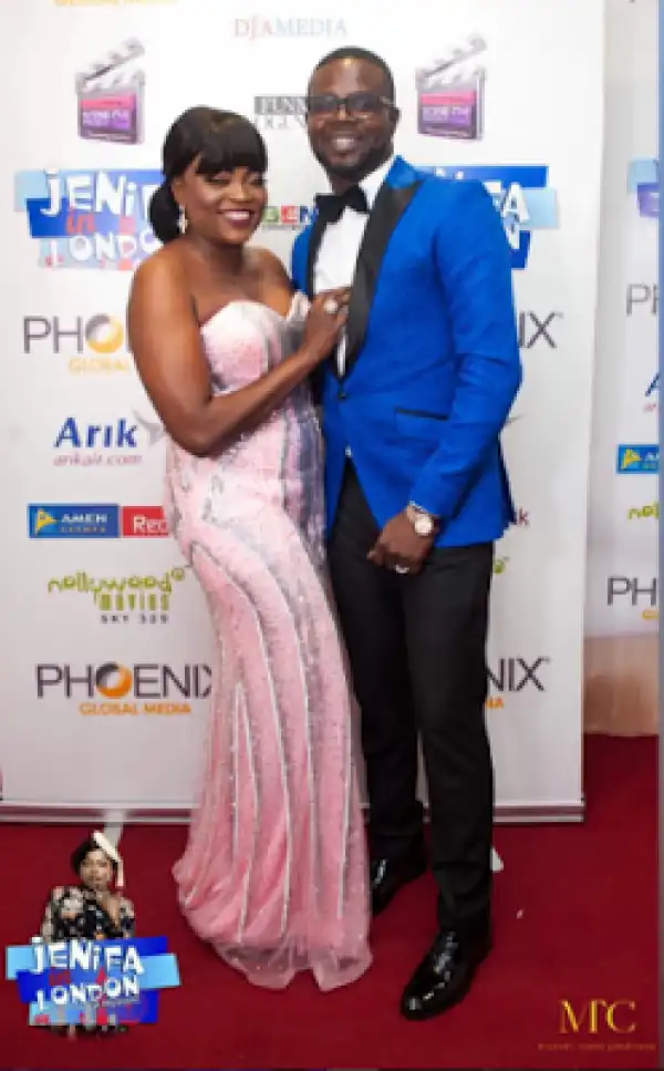 Funke Akindele and hubby JJC stun at the premiere of Jenifa in London
